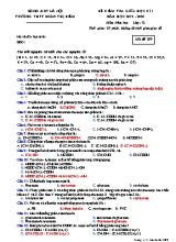 Đề kiểm tra giữa học kỳ I môn Hóa học Lớp 12 - Mã đề 209 - Năm học 2019-2020 - Trường THPT Đoàn Thị Điểm (Kèm đáp án)